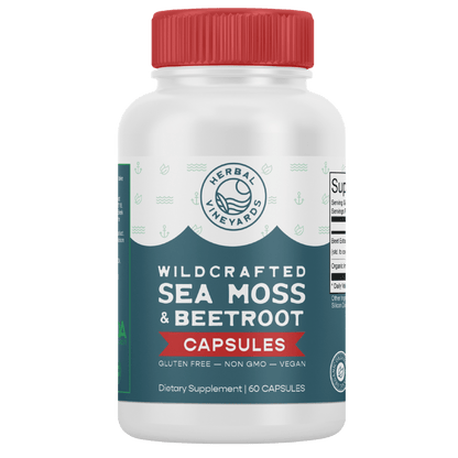 Organic Sea Moss & Beet Root Capsules - 60 Count