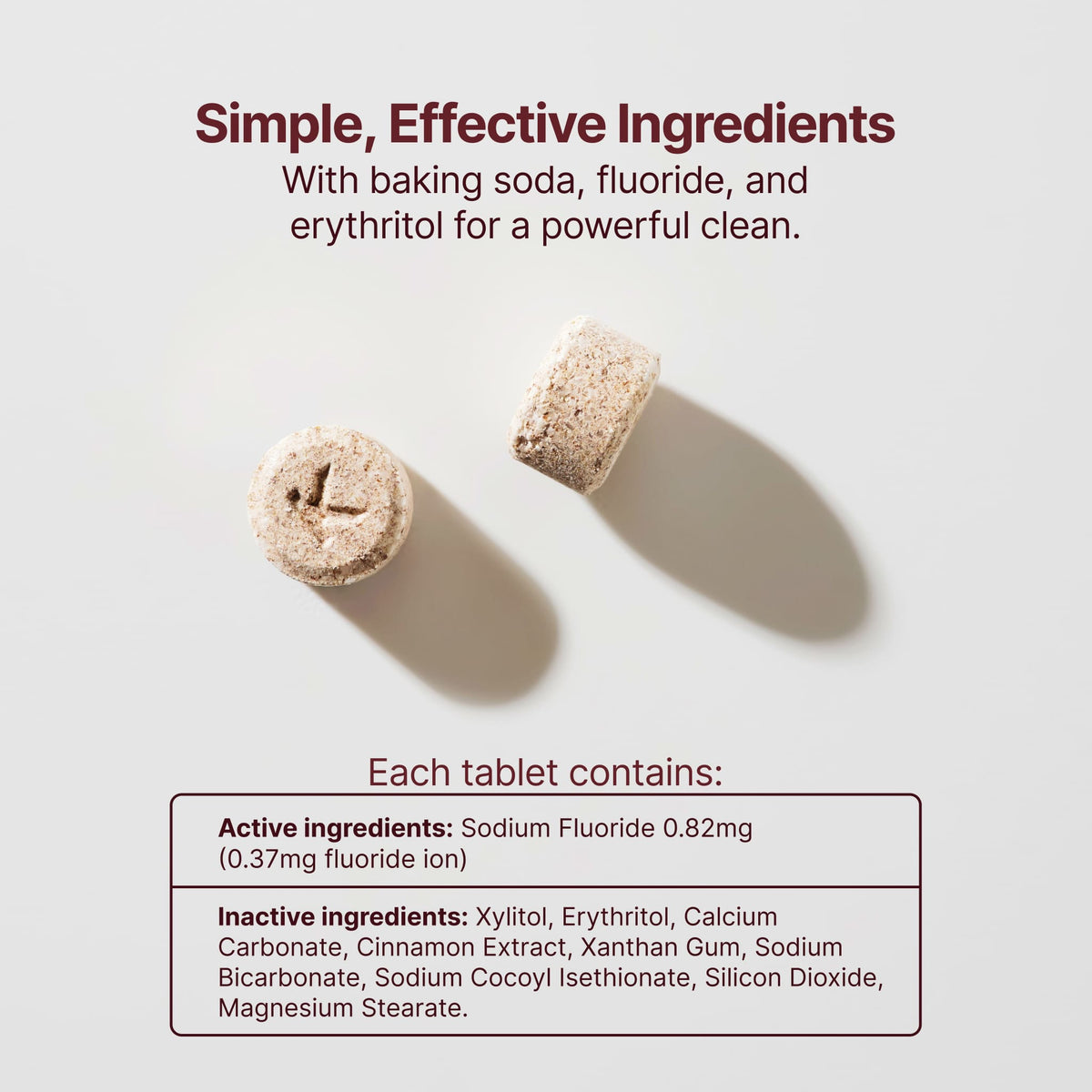 Fluoride Cinnamon Toothpaste Tablets