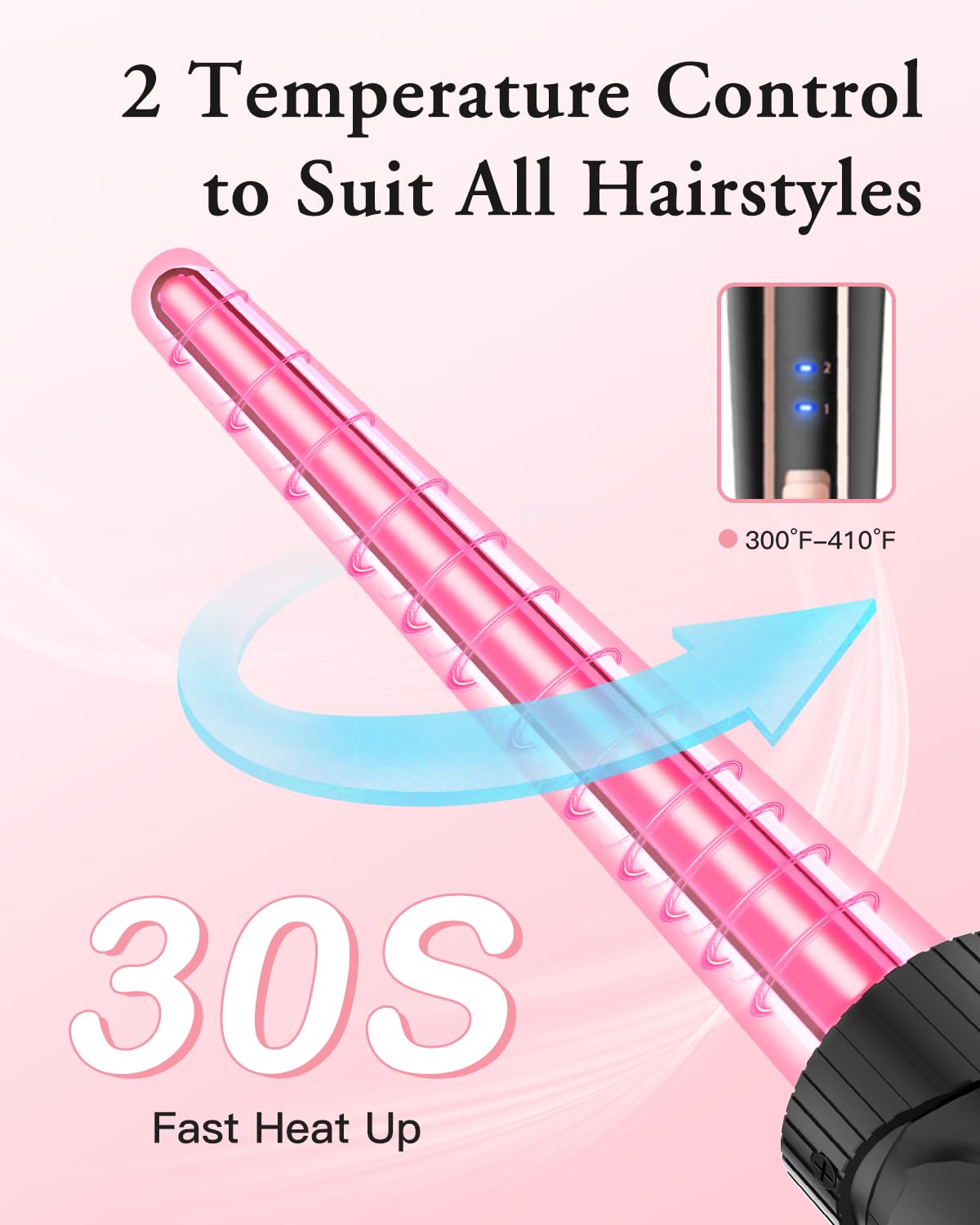 BESTOPE PRO 5 in 1 Curling Iron, Curling Wand Set with Negative Ion Thermal Brush and 4 Interchangeable Ceramic Curling Irons (0.35“ - 1.5”), Fast Heating Crimper Hair Tool in All Hair Type, Women Gifts | Daily Health & Beauty