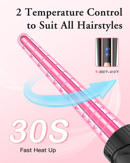 BESTOPE PRO 5 in 1 Curling Iron, Curling Wand Set with Negative Ion Thermal Brush and 4 Interchangeable Ceramic Curling Irons (0.35“ - 1.5”), Fast Heating Crimper Hair Tool in All Hair Type, Women Gifts | Daily Health & Beauty