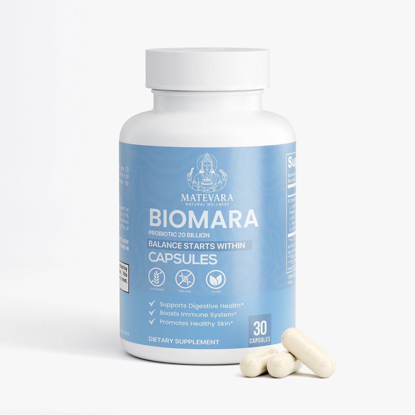 Biomara Probiotic 20 Billion CFU | Supports Digestive Health and Immune Function