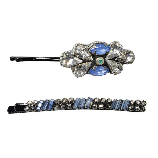 Addison - Bobby Pin Set (Periwinkle / Silver)