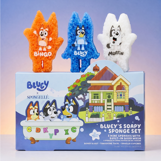 Bluey Body Wash Infused Buffer Gift Set