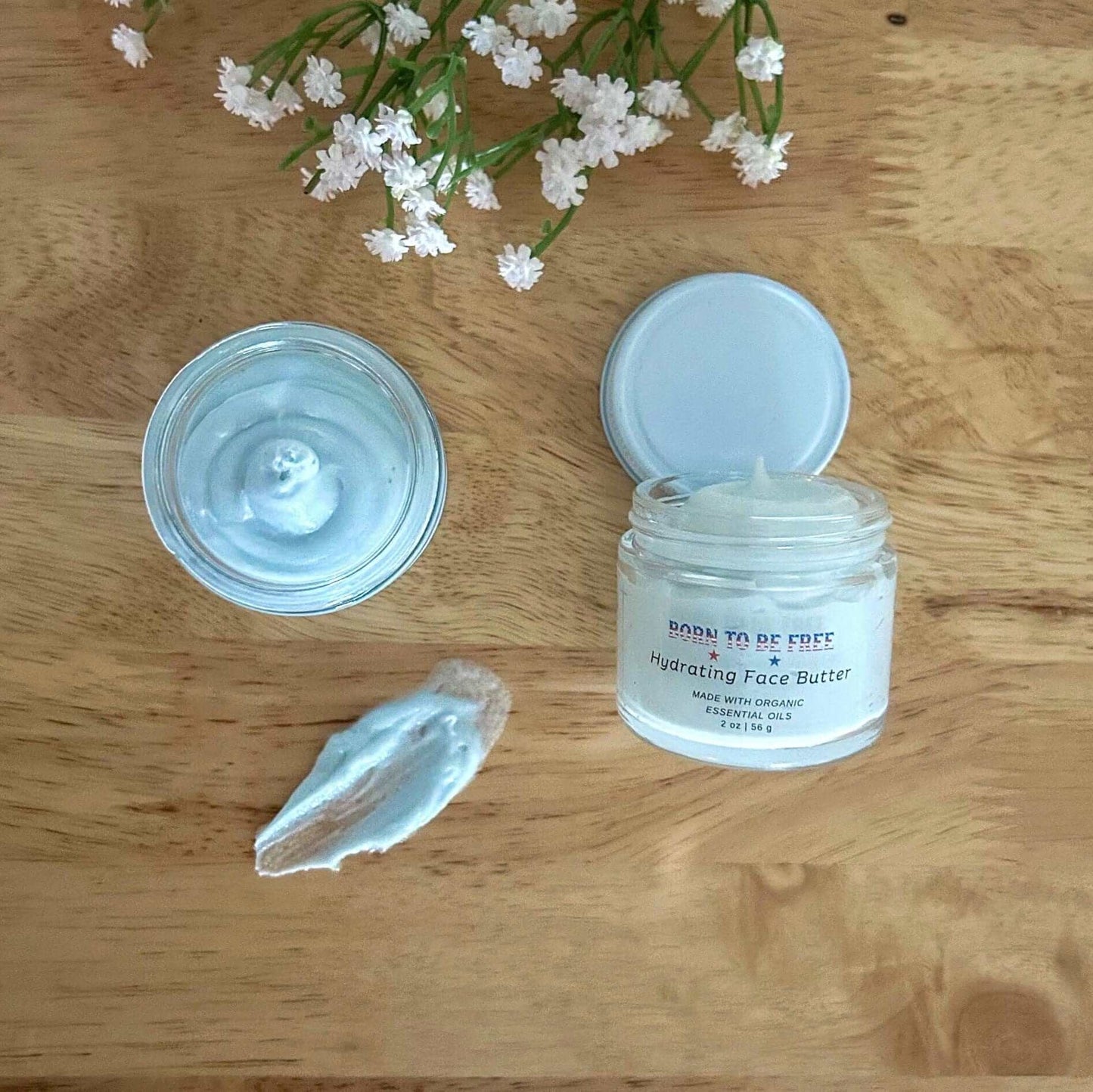 Manteca hidratante facial con aceites esenciales