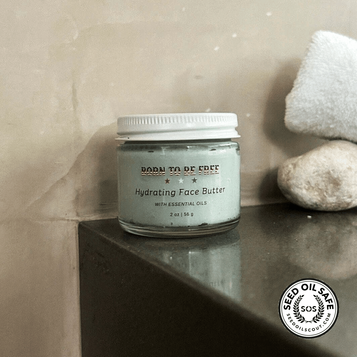 Manteca hidratante facial con aceites esenciales