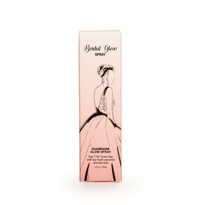 Bridal Glow Setting Spray – Radiant Champagne Finish + Free Hand Fan