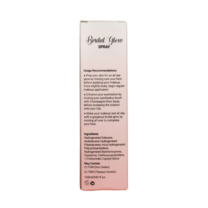 Bridal Glow Setting Spray – Radiant Champagne Finish + Free Hand Fan