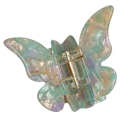 Pinza para el pelo con forma de mariposa jaspeada