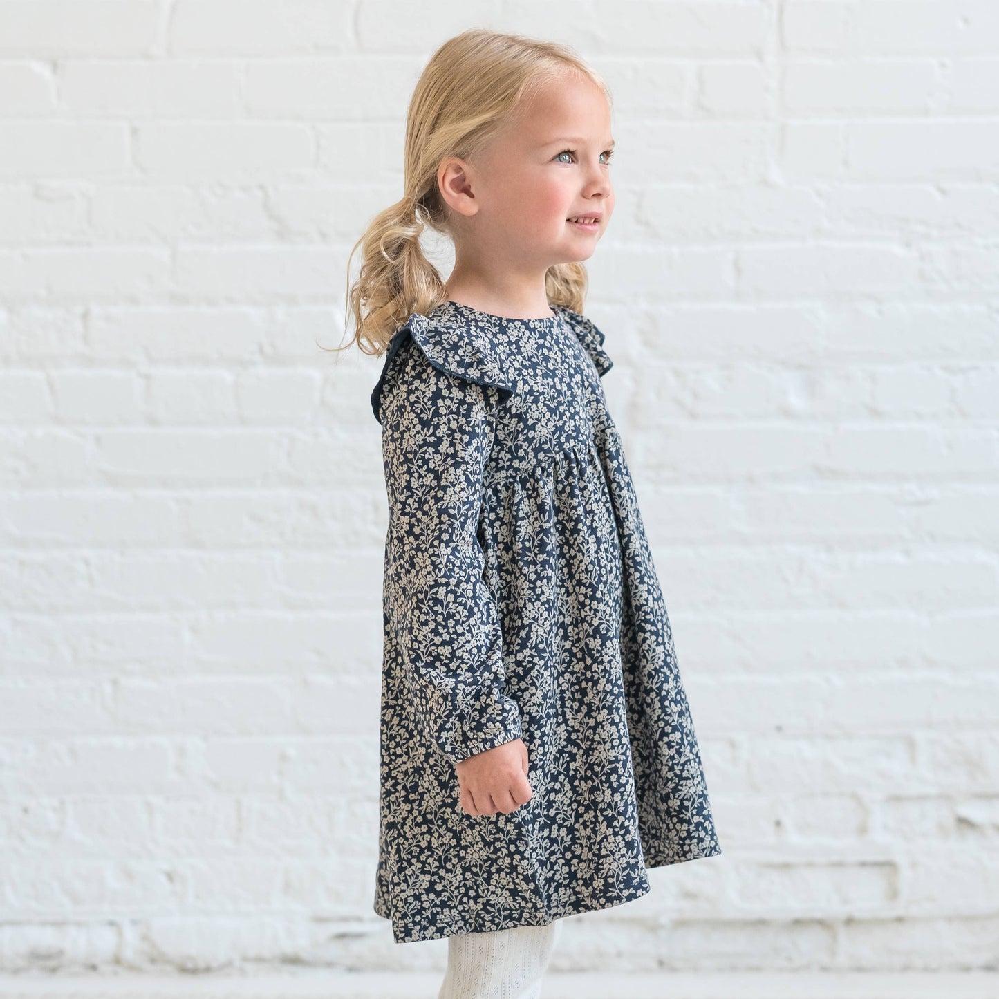 Colored Organics - Mika Ruffle Long Sleeve Dress