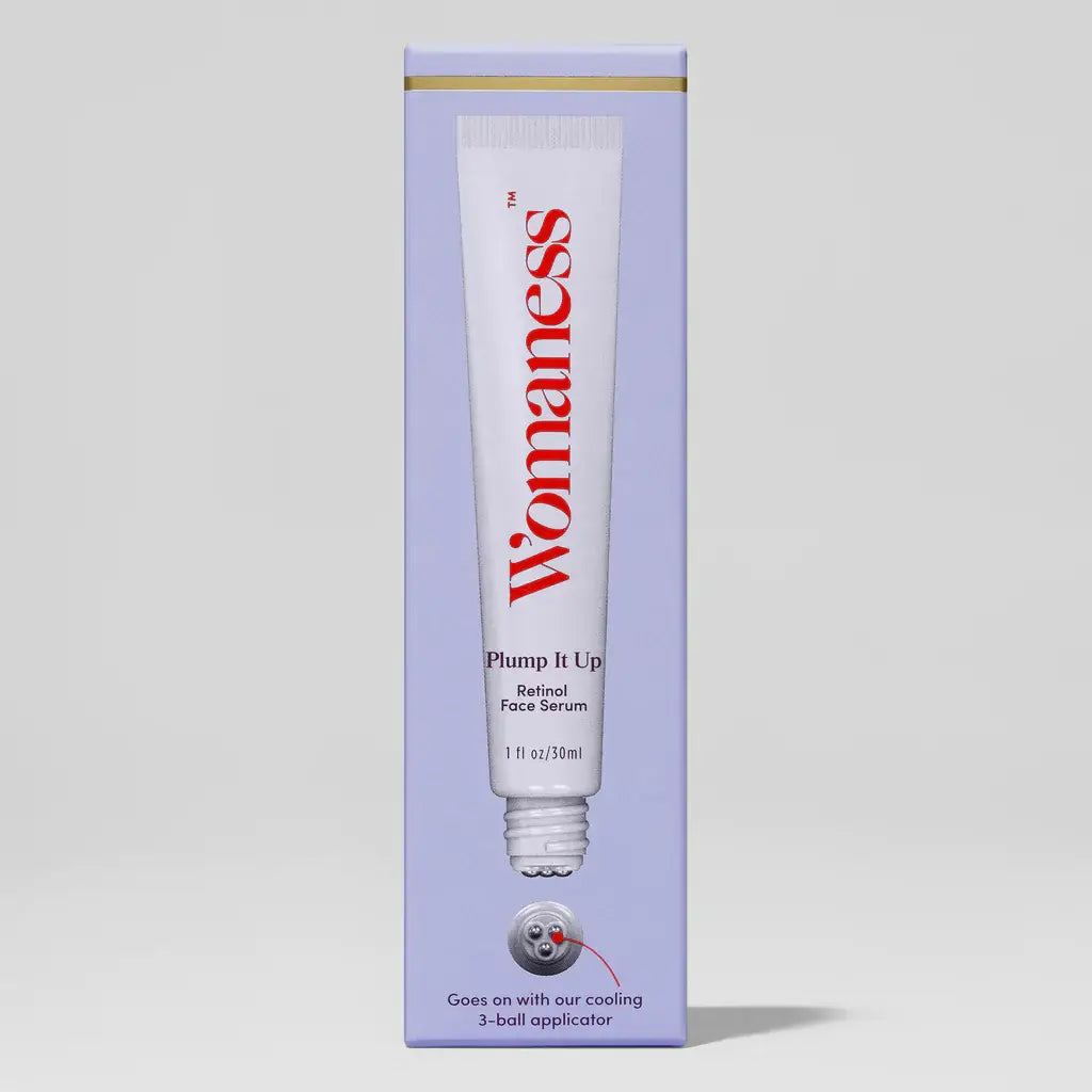 Womaness - Plump It Up - Gentle Retinol Face Serum with Rollerball: 1 oz