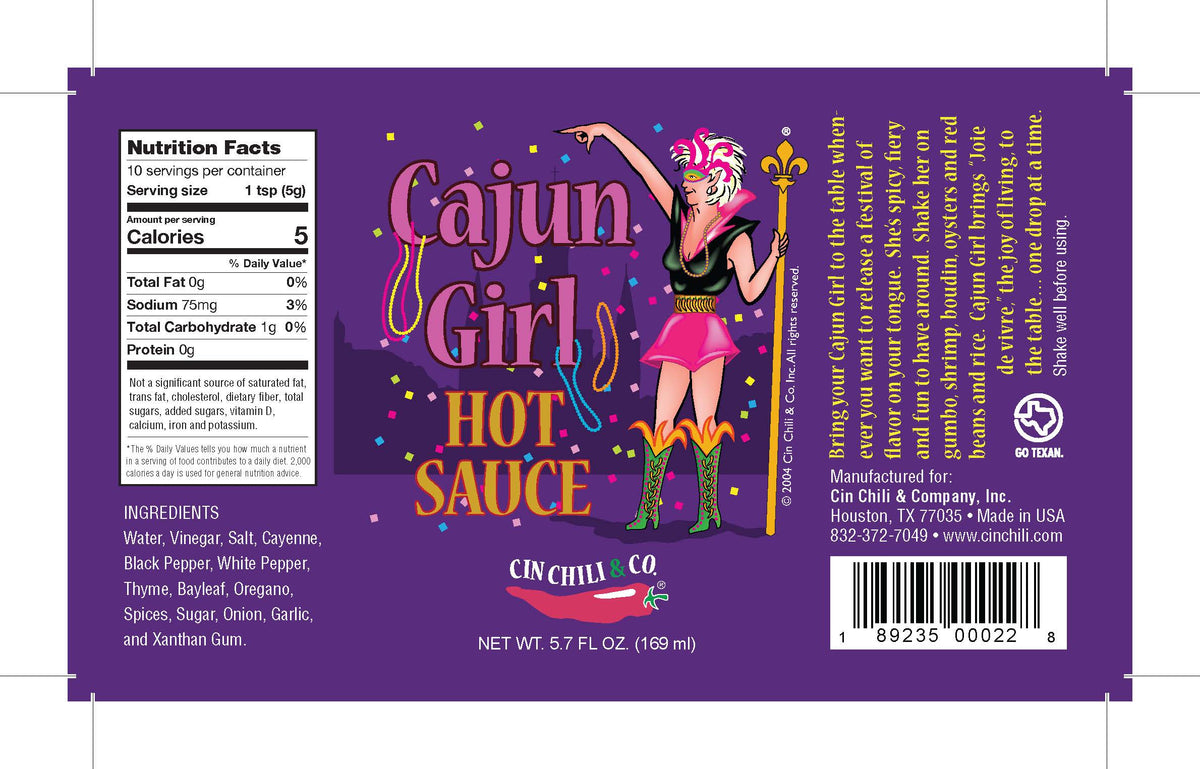 Sauce piquante Cajun Girl style Louisiane