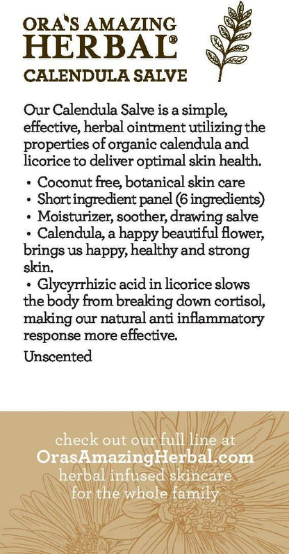 Calendula Salve, Coconut Free Draw Salve with Licorice Root