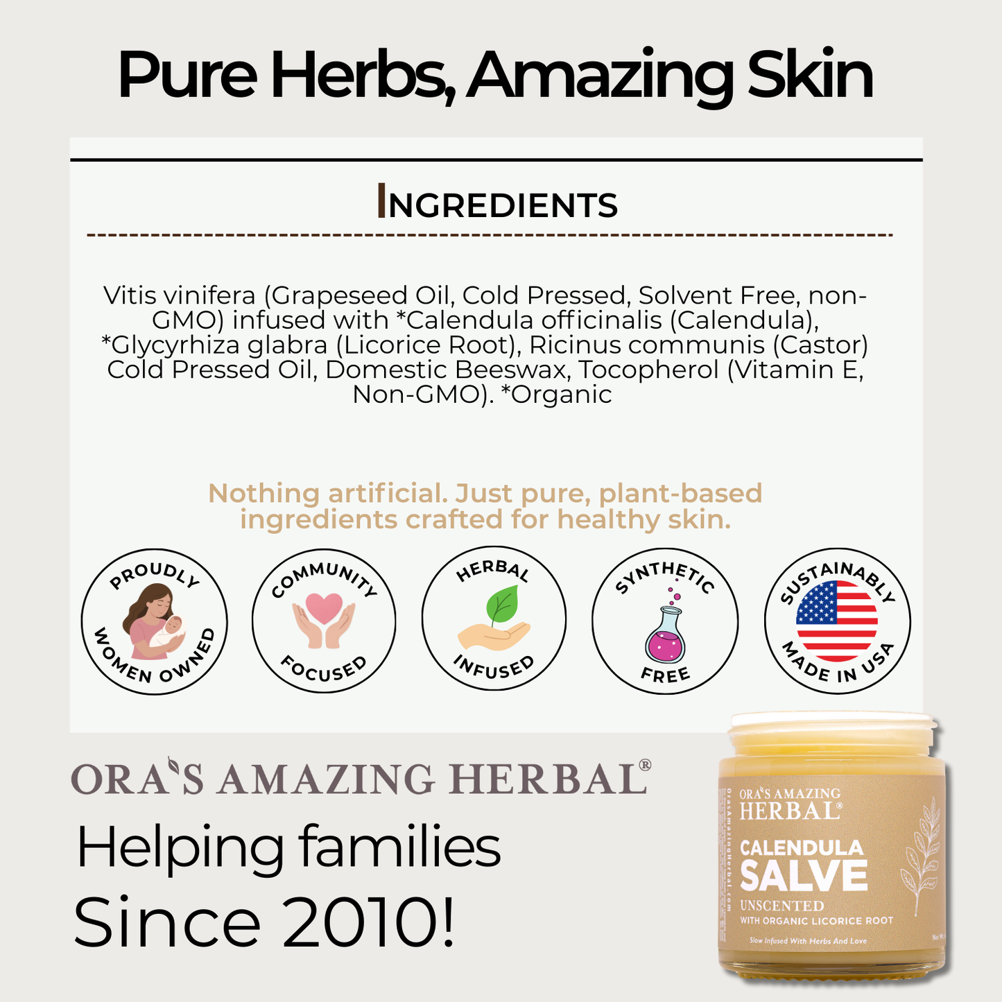 Calendula Salve with Castor Oil and Licorice