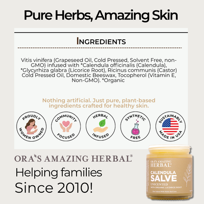 Calendula Salve with Castor Oil and Licorice