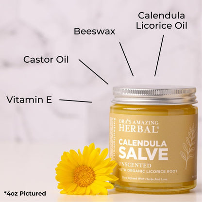 Ungüento de caléndula con aceite de ricino y regaliz