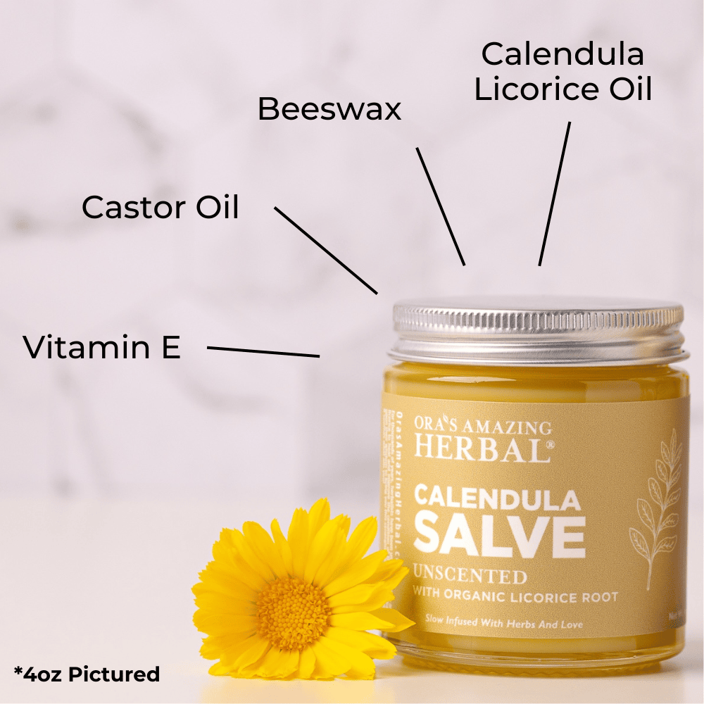 Calendula Salve with Licorice Root and Castor Oil