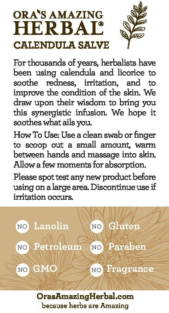 Calendula Salve, Coconut Free Draw Salve with Licorice Root