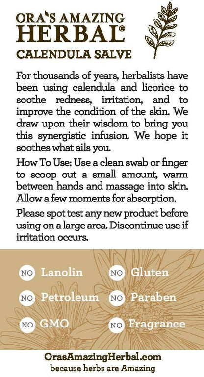 Calendula Salve, Coconut Free Draw Salve with Licorice Root