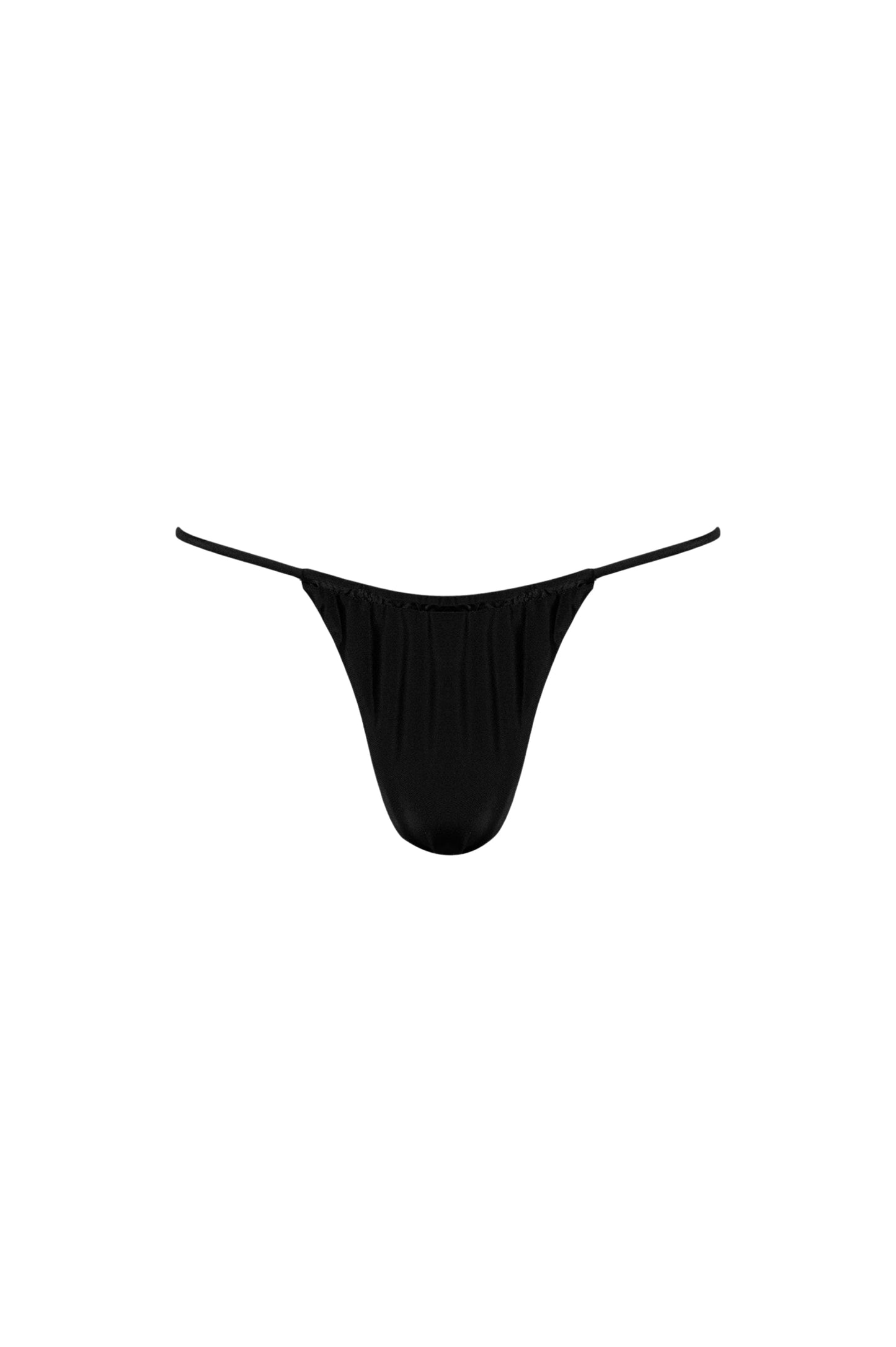 Bas de bikini froncé à nouer Capri noir