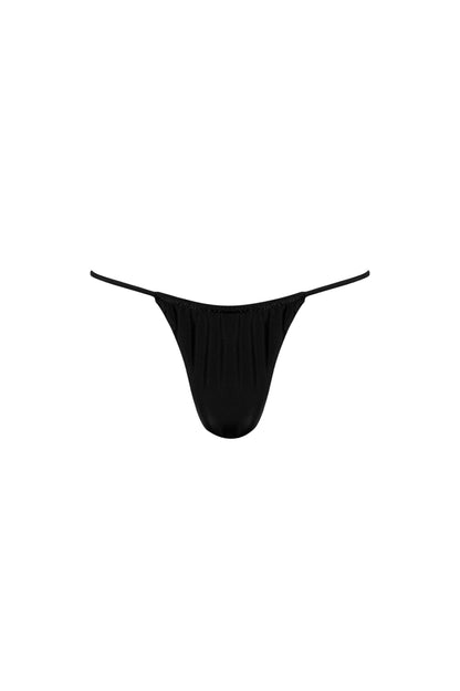 Bas de bikini froncé à nouer Capri noir