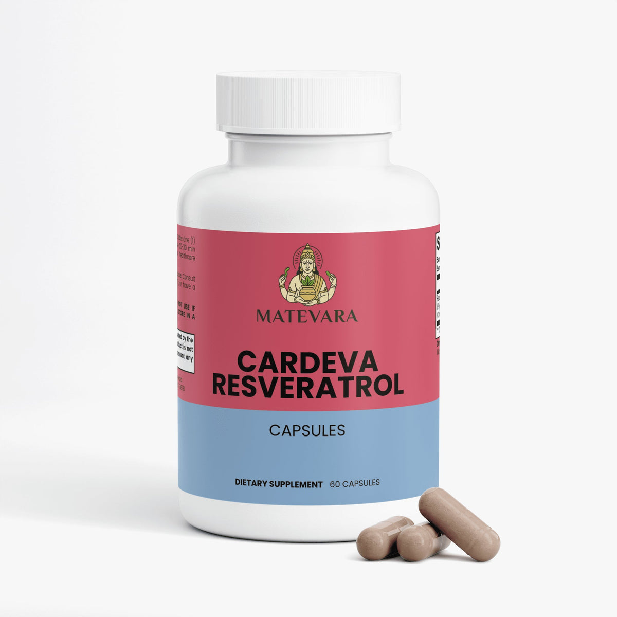 Cardeva Resveratrol 600mg Capsules |Vegan Capsules | 60 Count