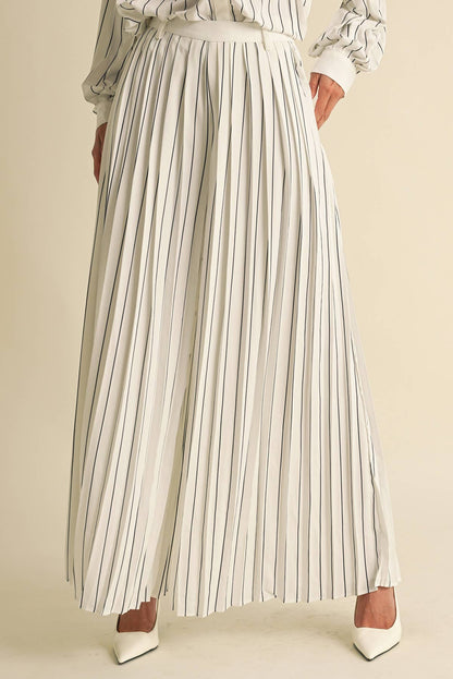 Pleated Stripe Pants