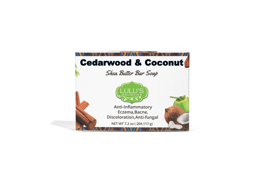 Cedarwood Coconut Shea Butter Soap Bar – Nourishing, Hydrating Body Cleanser