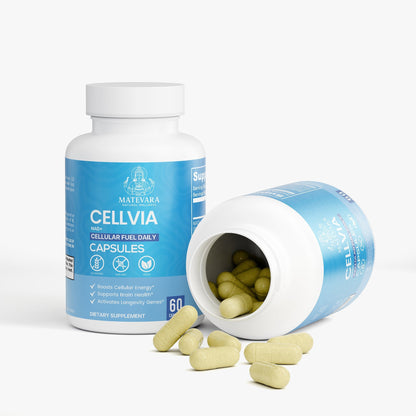 Cellvia NAD+ 500mg: Cellular Energy, Metabolism, Quercetin & Resveratrol | 60 Ct