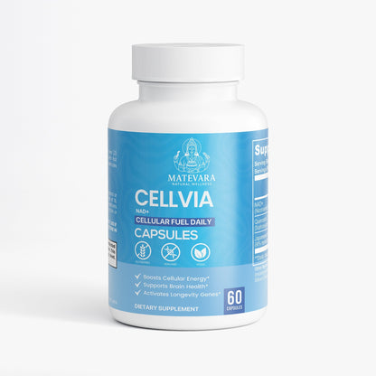 Cellvia NAD+ 500mg: Cellular Energy, Metabolism, Quercetin & Resveratrol | 60 Ct