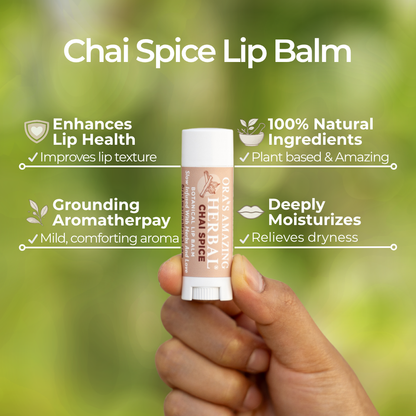 Bálsamo labial natural con infusión de hierbas y especias Chai