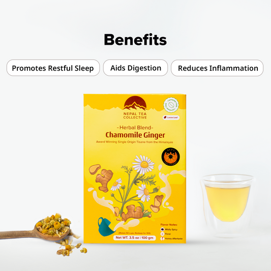 Té de manzanilla con jengibre