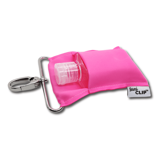 CLASSIC: Bubble Gum Pink SaniClip Hand Sanitizer Holder - made to order | Daily Health & Beauty