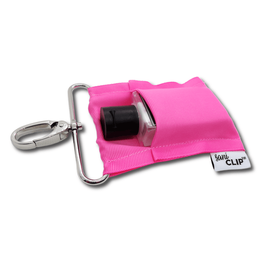 CLASSIC: Bubble Gum Pink SaniClip Hand Sanitizer Holder - made to order | Daily Health & Beauty