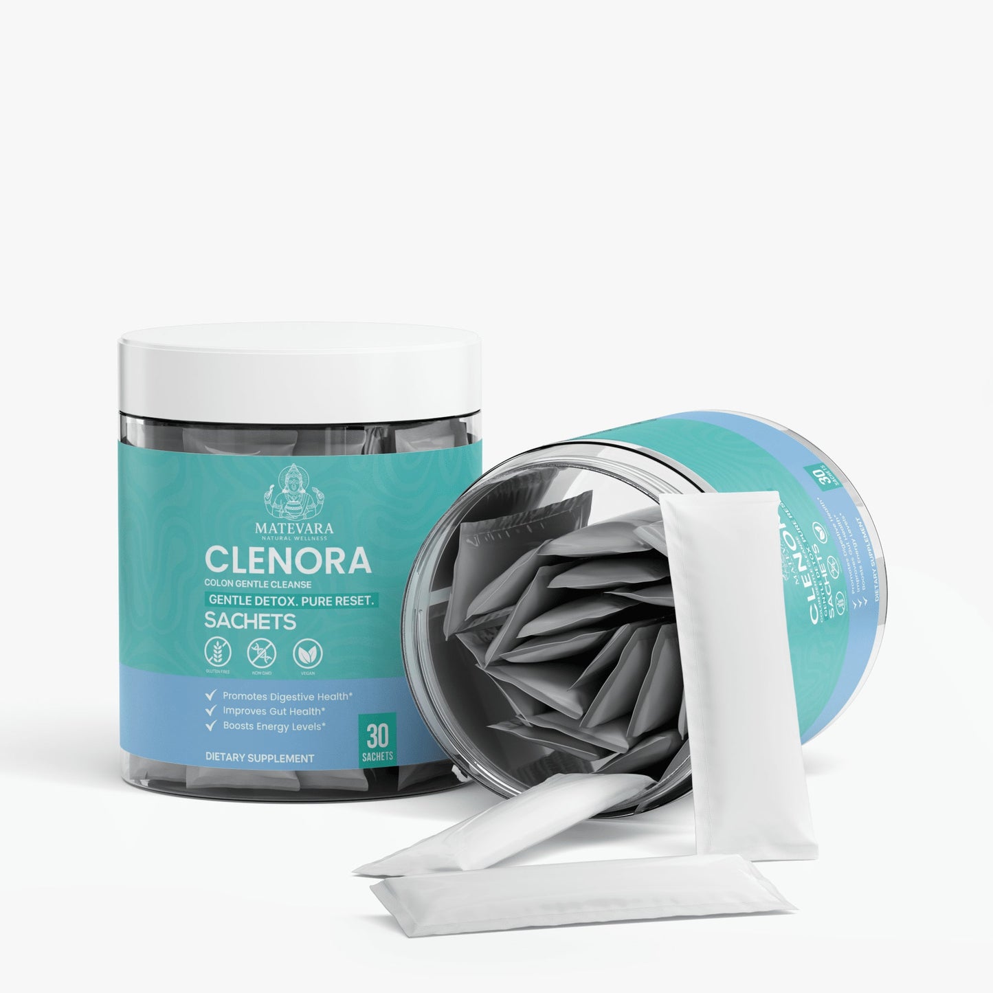 Clenora Daily Fiber Support Powder for Gut Health & Regularity | 30 Servings