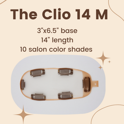 Clio 14 M | Remy Human Hair Topper (Hand-Tied)