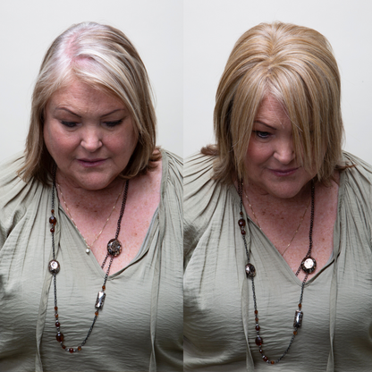 Clio 8 L | Hand-Tied Synthetic Hair Topper (Heat-Friendly)