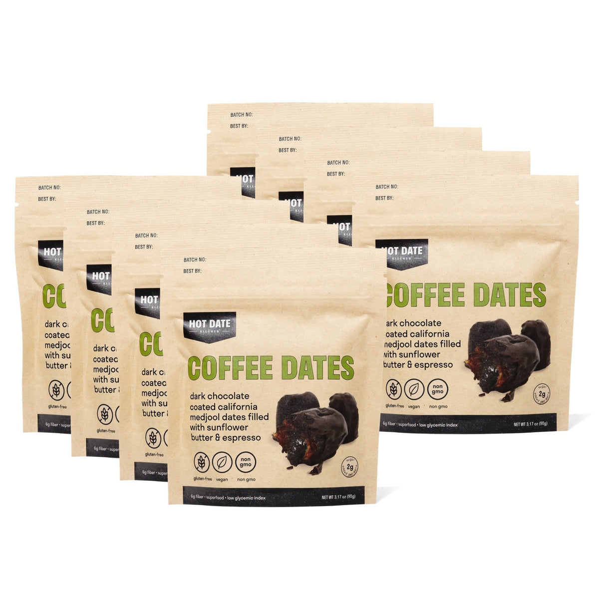 Coffee Dark Chocolate Medjool Dates - 8 Pack