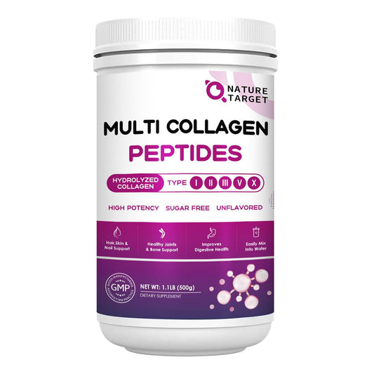 Hydrolyzed Multi Collagen Peptides Powder, 1.1 LB