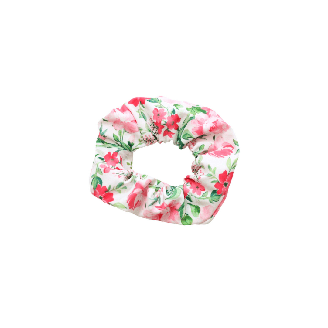 Coral Floral Scrunchie | Daily Health & Beauty