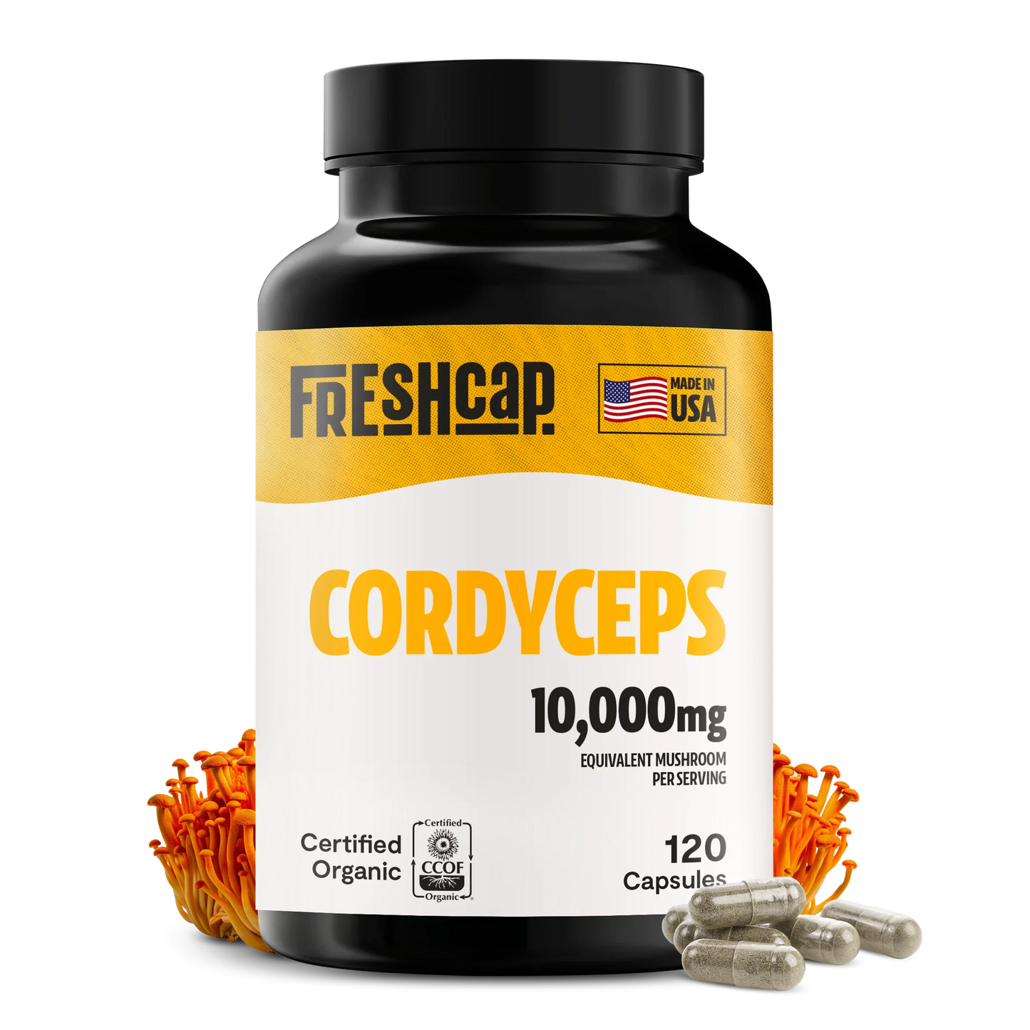Capsules d'extrait de champignon Cordyceps