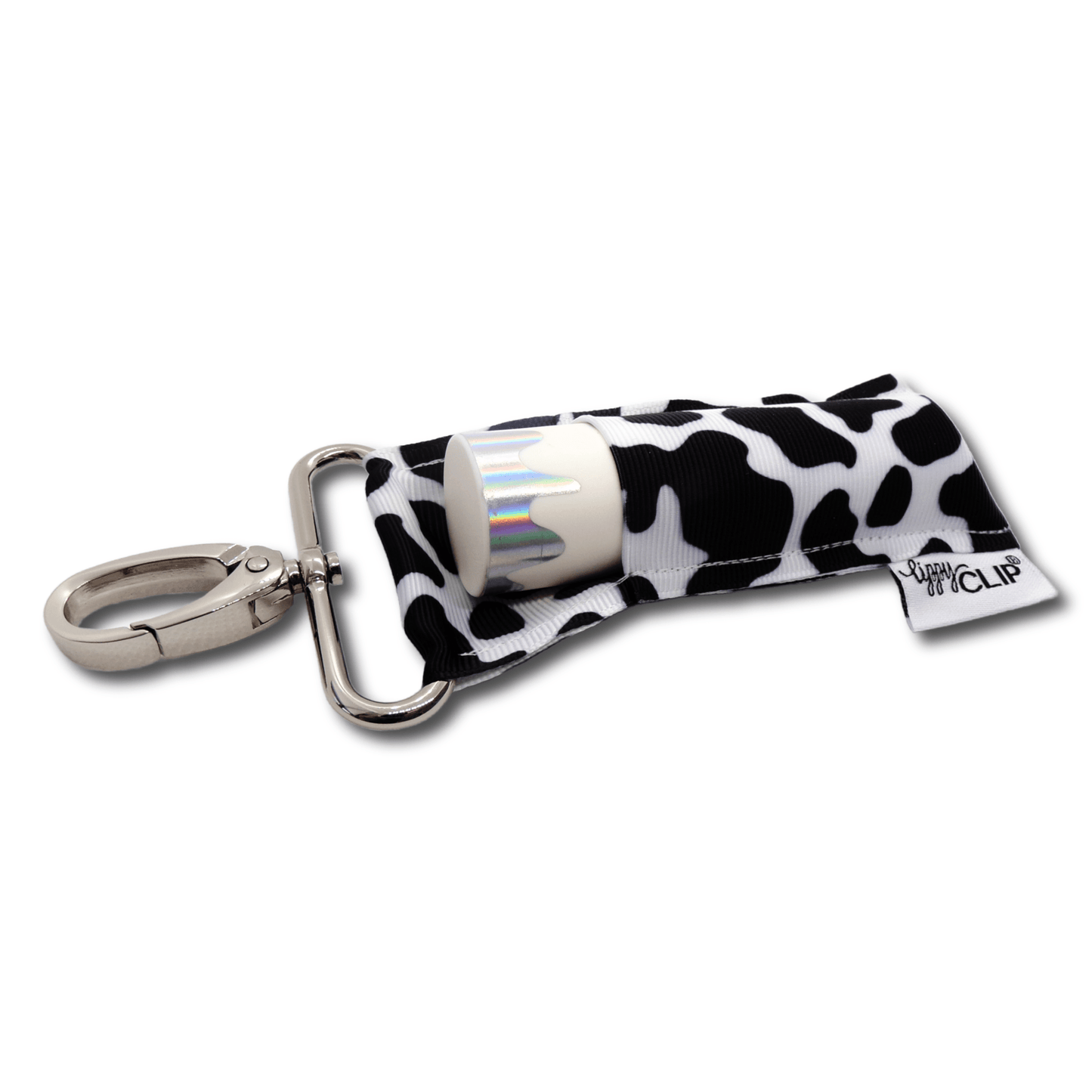Cow Print LippyClip KISS for larger lip balms, essential oil rollers, etc. | Daily Health & Beauty