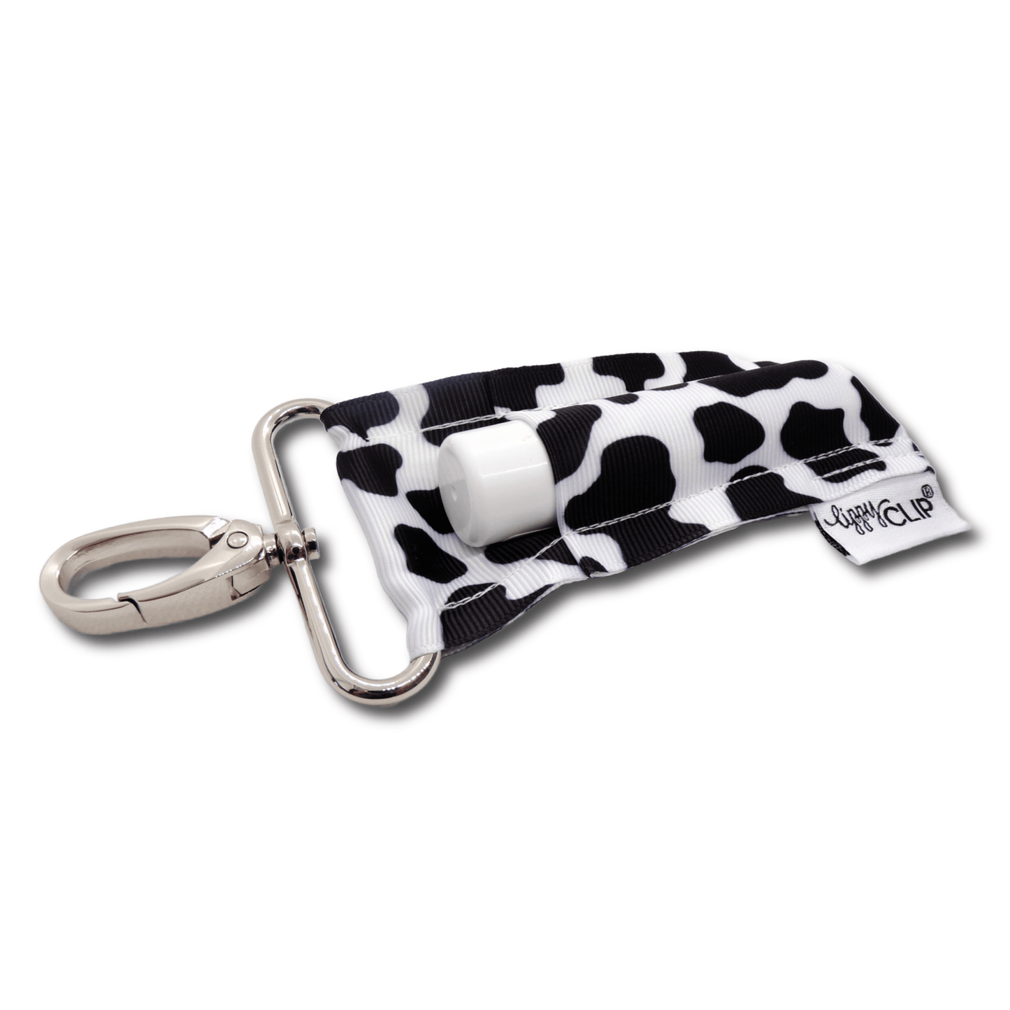 Cow Print LippyClip KISS for larger lip balms, essential oil rollers, etc. | Daily Health & Beauty