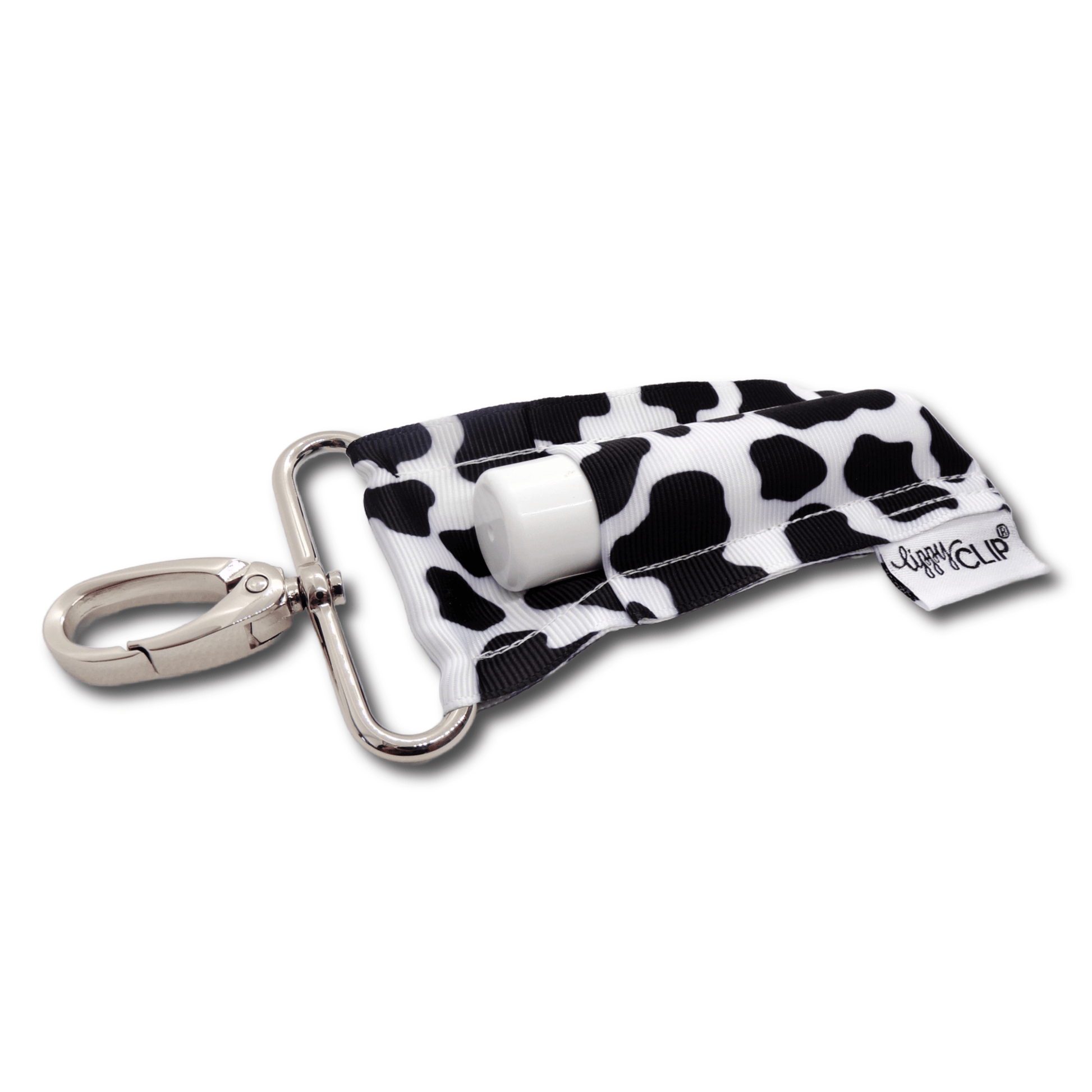 Cow Print LippyClip KISS for larger lip balms, essential oil rollers, etc. | Daily Health & Beauty