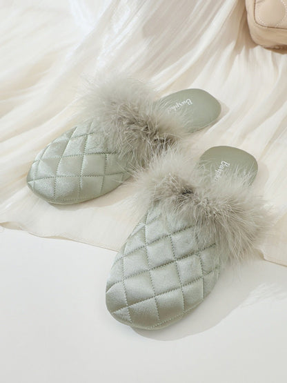 Cozy Fall & Winter Silk Satin Slippers | Daily Health & Beauty