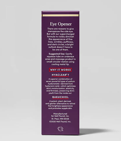 Womaness - Eye Opener - Smoothing & Brightening Cream: 0.5 fl oz