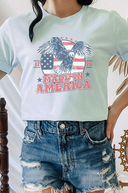 Retro Made In American 1776 Eagle Graphic Tee