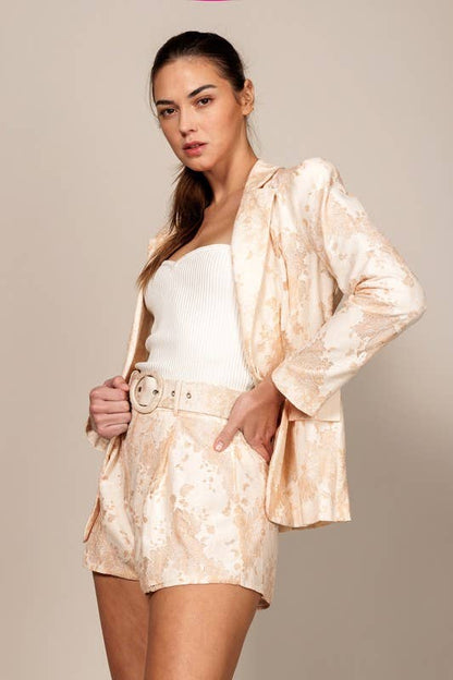 Jacquared Blazer Jacket