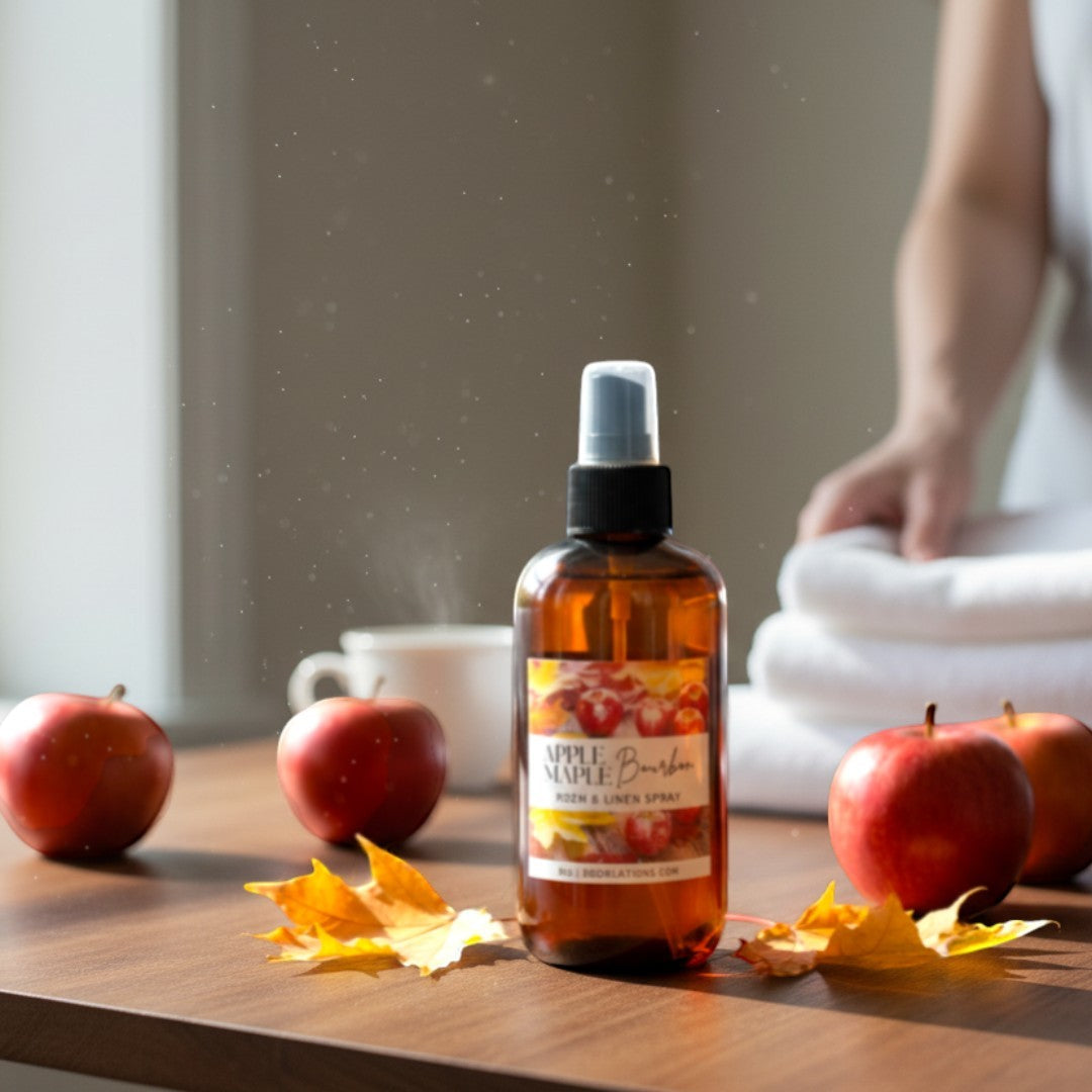 Spray para habitación y lino Bourbon con manzanas y arce