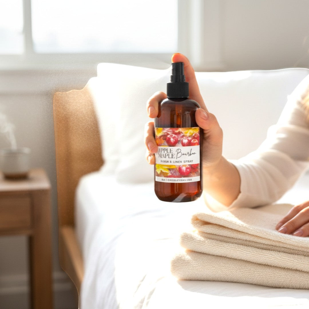 Spray para habitación y lino Bourbon con manzanas y arce