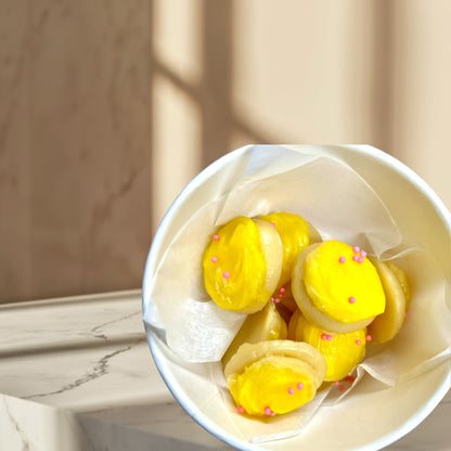Galletas de azúcar y limón derretidas con cera
